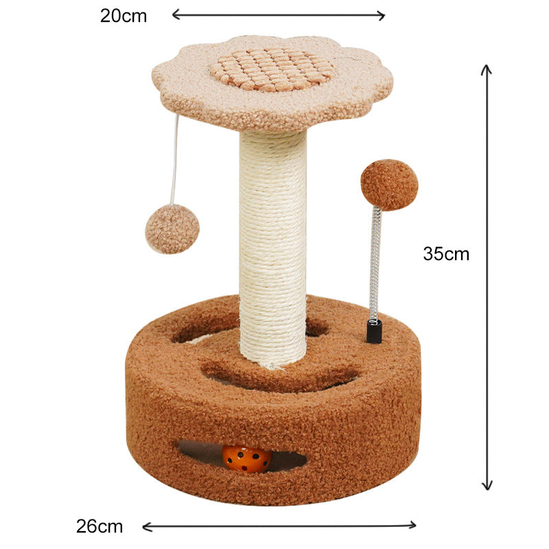 Sunflower Cat Tree – Cat Tower with Scratch Post & Ball Toy