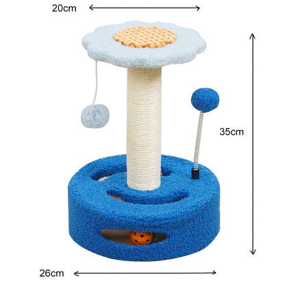Sunflower Cat Tree – Cat Tower with Scratch Post & Ball Toy