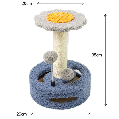 Sunflower Cat Tree – Cat Tower with Scratch Post & Ball Toy
