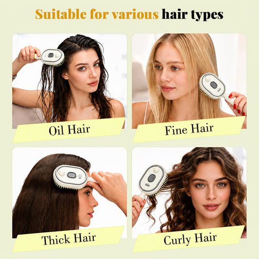 Electric Steam Hair Brush – Ionic Hair Straightener & Anti-Frizz Styler