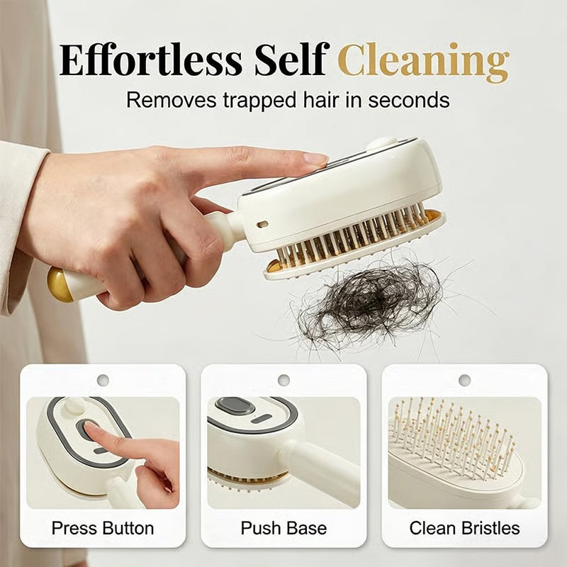 Electric Steam Hair Brush – Ionic Hair Straightener & Anti-Frizz Styler
