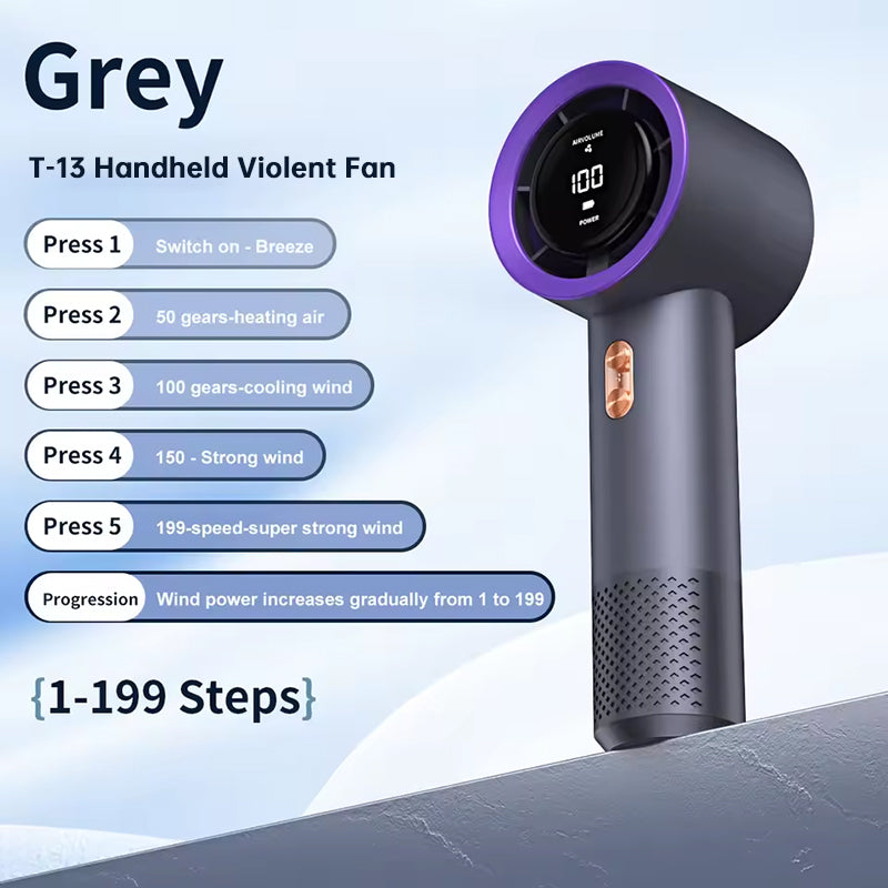 6-Fan High-Speed Handheld Portable Fan – 199-Speed Personal Cooler