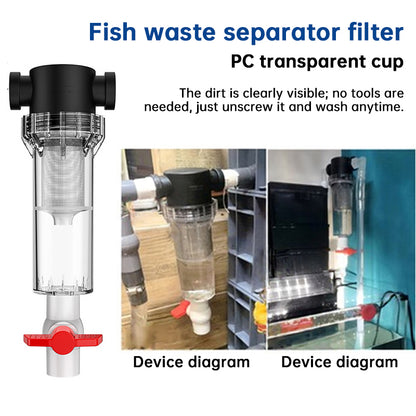 Aquarium Fish Waste Separator & High-Flow Pre-Filter