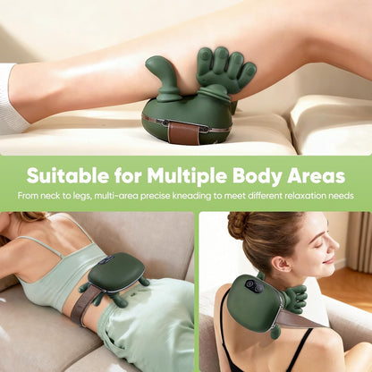 Rechargeable Neck & Shoulder Massager with Heat & Vibration | Smart Handheld Deep Tissue Massager for Neck, Shoulders & Upper Back