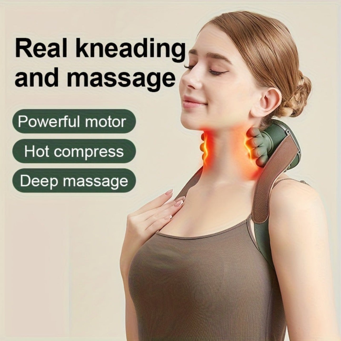 Neck & Shoulder Massager with Heat | Cervical & Trapezius Relief