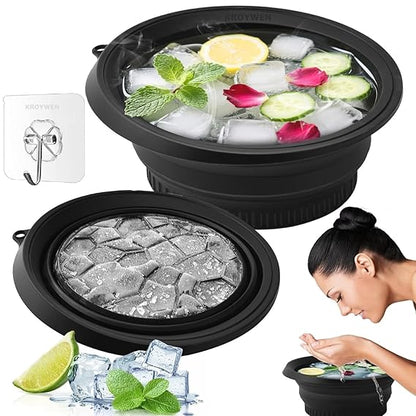 Silicone Ice Face Bowl – Facial Ice Bath Bowl for Puffiness, Pore Tightening & Glowing Skin